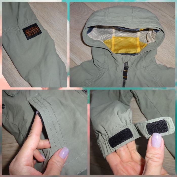 Хаки непродуваемая штормовка ветровка куртка на мальчика 2 3 92-100