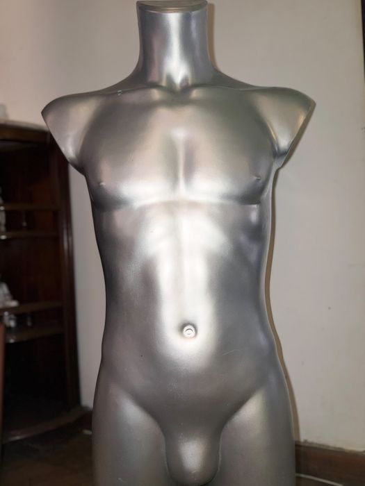 Busto manequim masculino em prata