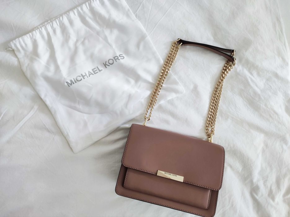 Michael Kors JADE torebka jak nowa antyczny róż bez camel skóra