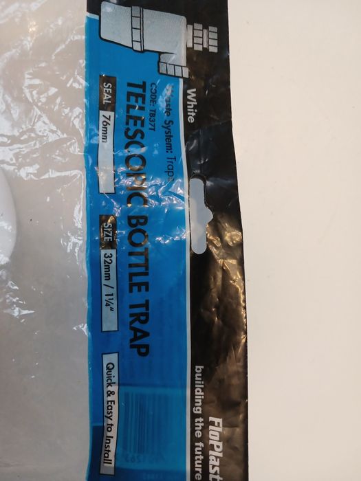 Сифон під мийку (FloPlast) 76/32 mm, новий,(Англія), йоршик для унітаз