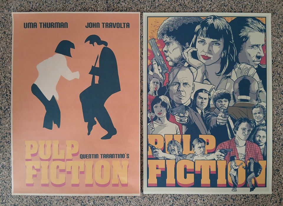 Lote de 8 Posters - PULP FICTION (papel kraft, formato A3)