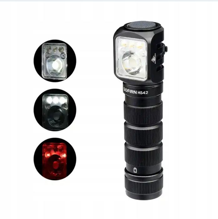 Latarka czołowa Sofirn HS42 białe i czerwone światło + akumulator 1865