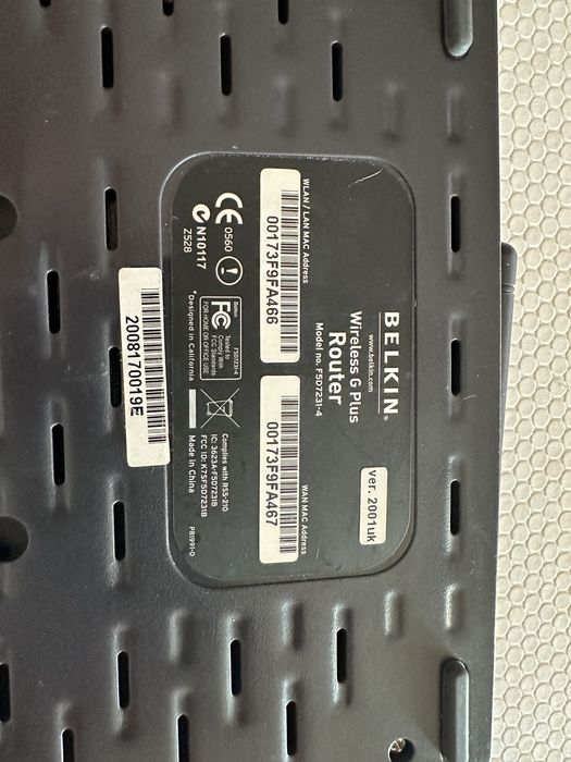 Router switch BELKIN Wireless G Plus