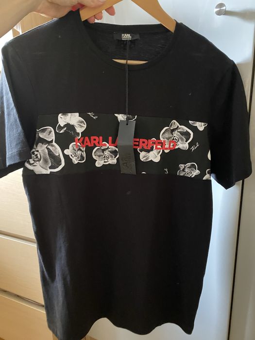 Czarny T-shirt Karl Lagerfeld
