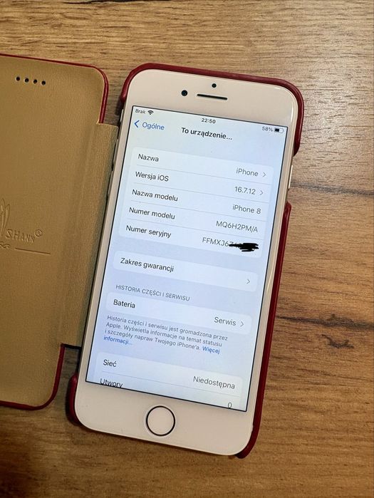 Apple Iphone 8 64GB kondycja baterii 82%