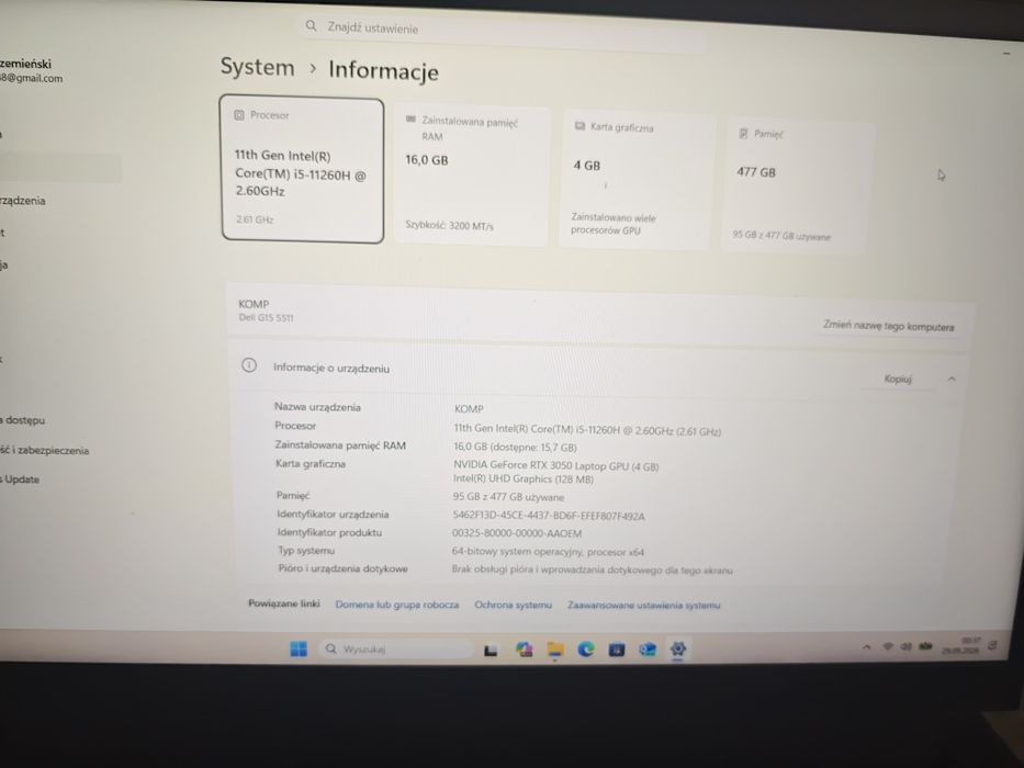 Laptop Dell G15  15,6 " Intel Core i5 16 GB