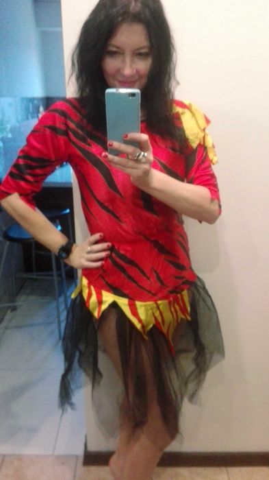 Super strój karnawałowy , halloween kobieta ogień roz. M-L