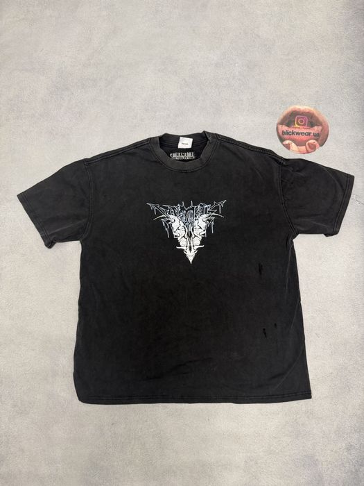 футболка Vetements Butterfly washed black tee M L balenciaga