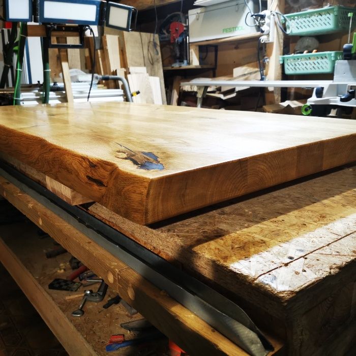 blat Dębowy 180x90x6 rustykalny