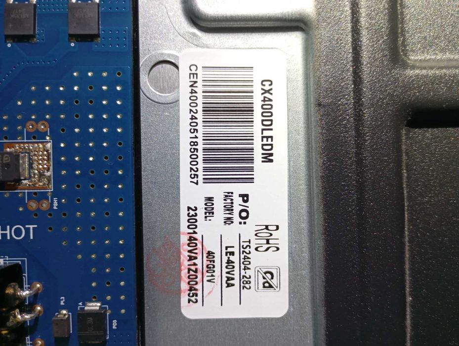 Para peças TVSmart tech 40" led tv  model 40FGO1V Para peças