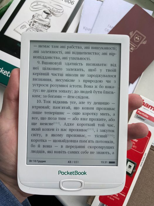 Електронна книга PocketBook 606 повний комплект читалка рідер покетбук
