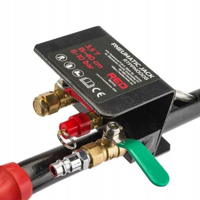 Домкрат пневматичний піткатний RED Technic 3,5 т снеговик 150 - 400 мм