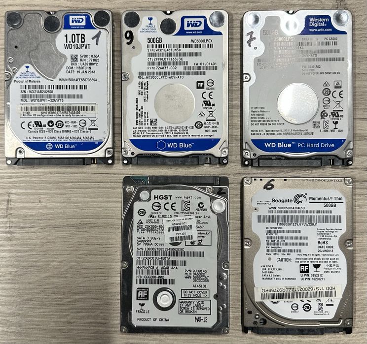 Жесткий диск Hdd Seagate 1TB 500GB