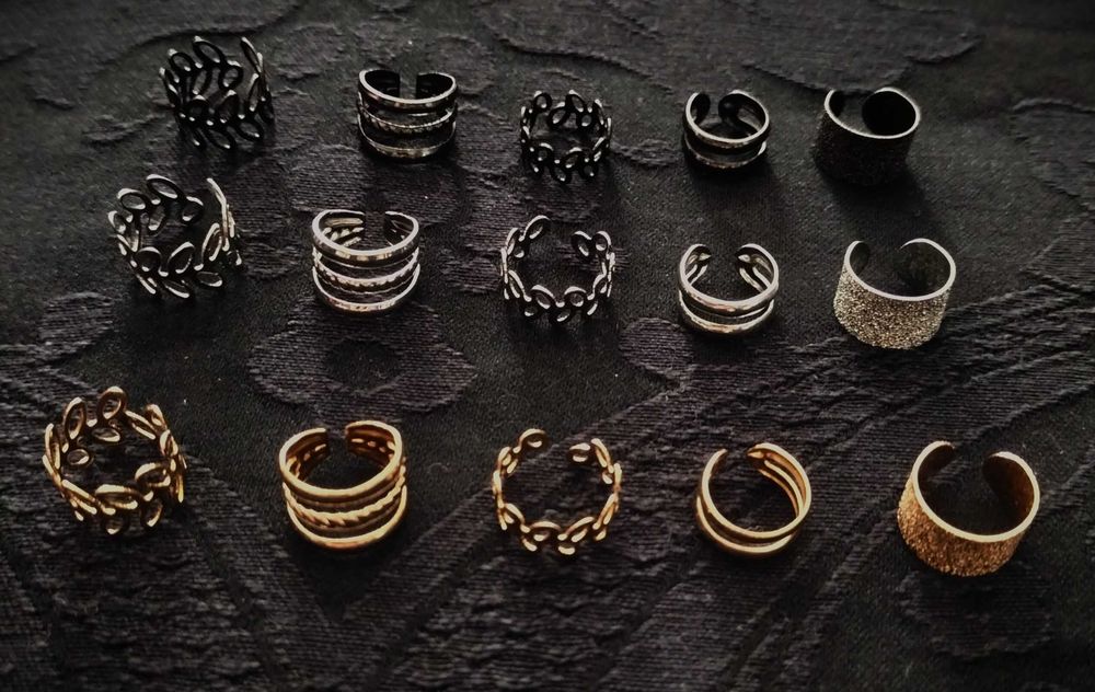 Conjunto de 5 brincos Clip-On - Portes Grátis