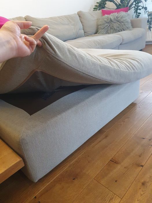Narożnik z pierza tkanina plamoodporna