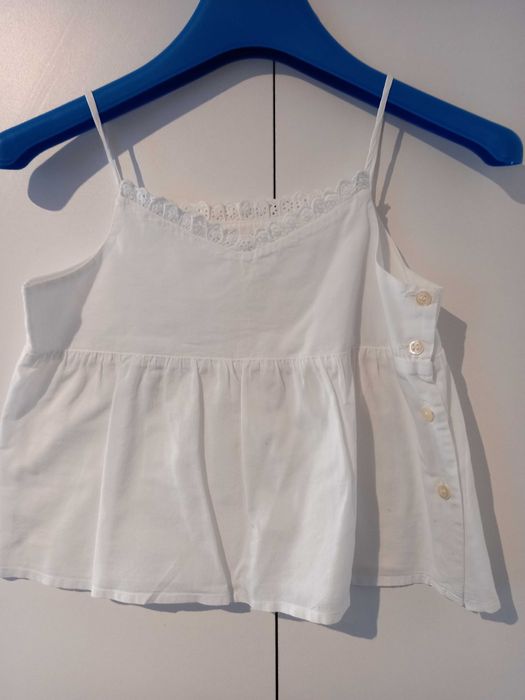 Tunica Folho bordado inglês tamanho 4