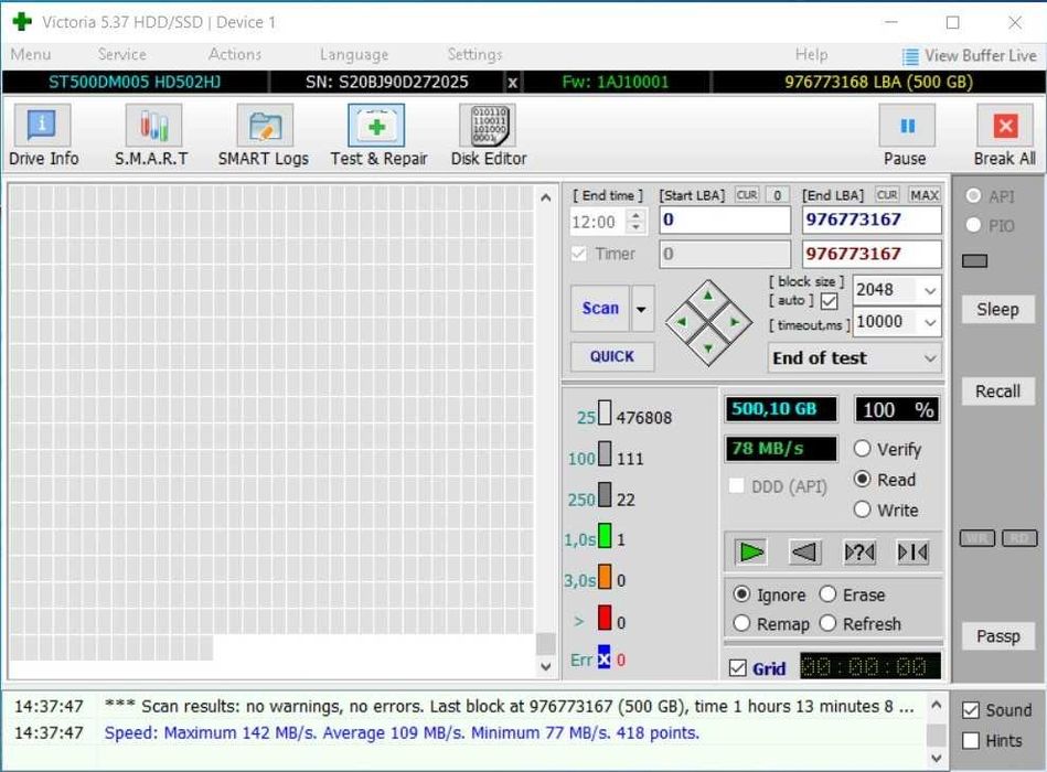 Жорсткий диск для ПК 3.5" HDD Samsung ST500DM005 500GB SATA II