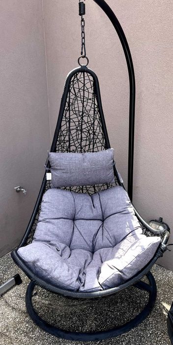 Baloiço cadeira suspenso sofa jardim exterior com almofadas