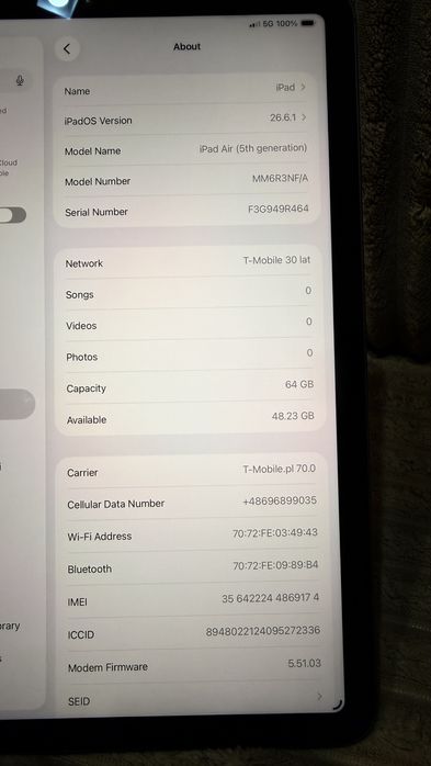 Apple ipad Air 5gen 64gb