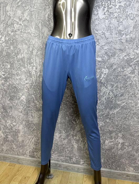 Nike dri-fit штаны S размер спортивные зауженные синие
