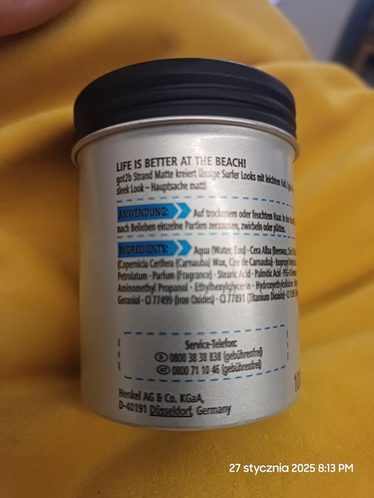 Schwarzkopf Got2B Beach Matt Surfer Look Matt Paste by GOT2b