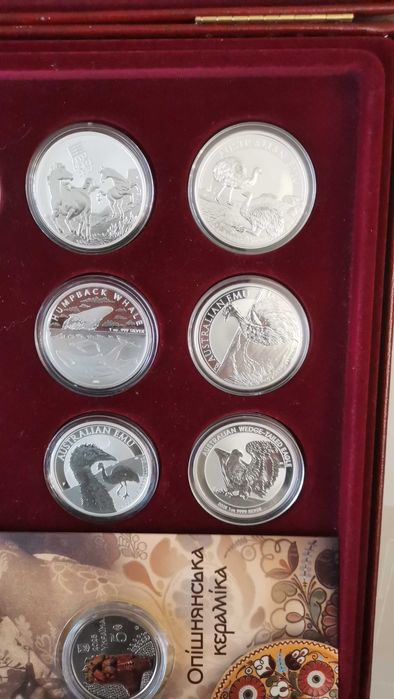 1 доллар серебро Австралия 2019 птицы.