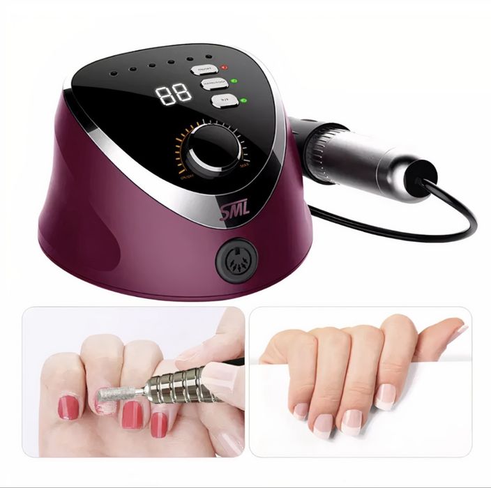 Фрезер для манікюру з педалю SML Nail Sander M12 pink