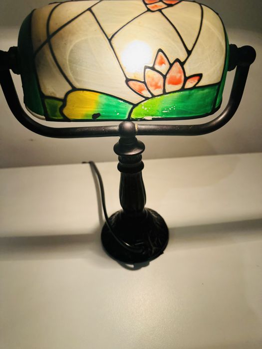 Lampa witrażowa biurkowa
