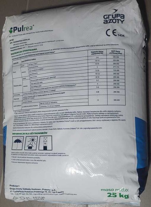 Nawóz mocznik Grupa Azoty granulat 25 kg TRAWNIK Pulrea