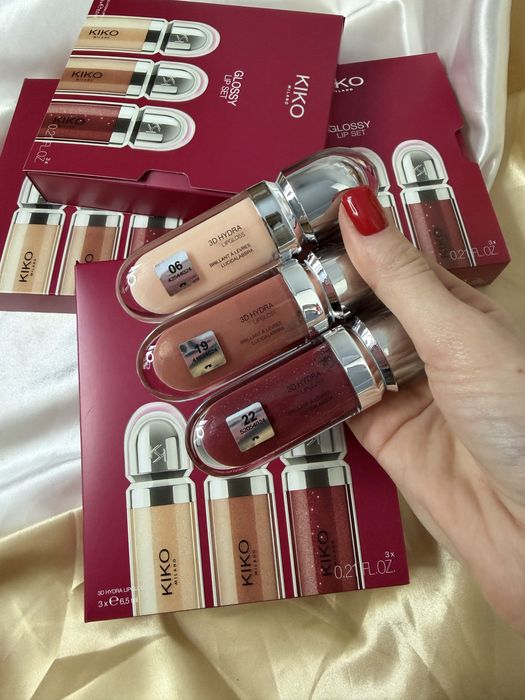 Подарункови набір 3d hydra glossy lip set kiko milano блиск кіко