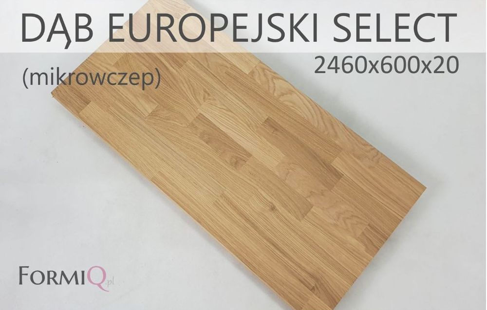 Płyta dąb europejski select mikrowczep 2400x600x20 - 10 szt.