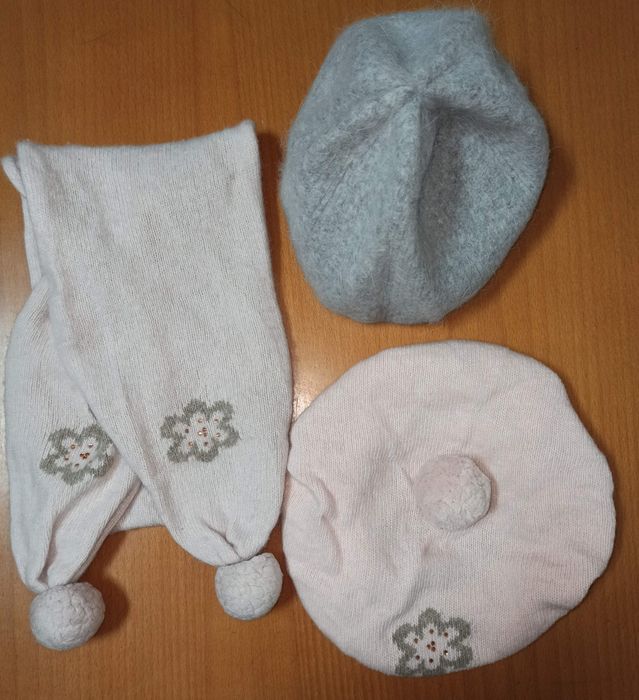 Dr. Kid Scarf + 2 Hats Set (1 Cotton and 1 Cashmere)