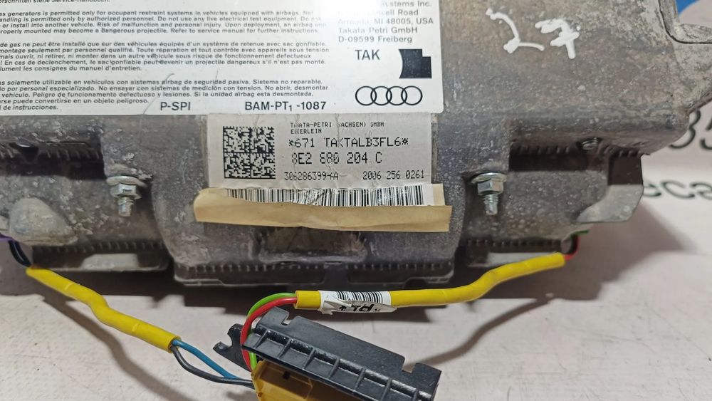 AIRBAG PASSAGEIRO PENDURA AUDI A4 B7 8E2880204C 8E2880204 S4 B7 A4 B8