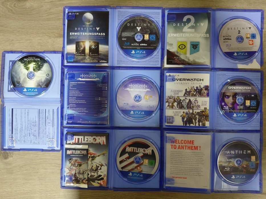 Лот 21 ігор для sony PSP, PS4 Destiny, Horizon, Overwatch, Fifa 20 19, Madden