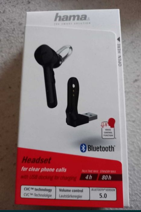 Новая блютуз гарнитура Hama Mono MyVoice с Chat Телефония для моб ПК