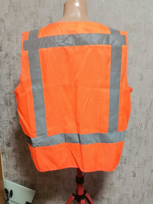 Большой жилет сигнальный XXL светоотражающий рабочий роба спецодежда