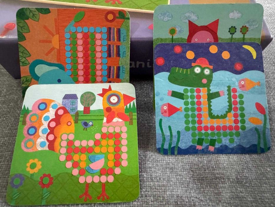 Jogo de recriar - Mosaico animais - Animais com pinos Djeco