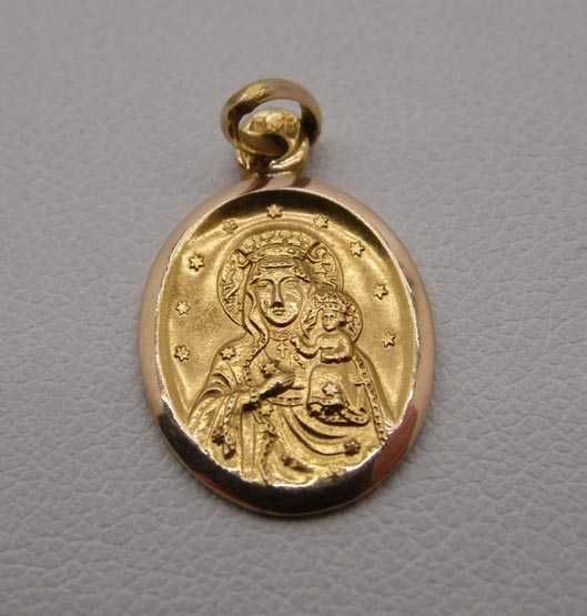 WWJ antyczny medalik Matka Boska z dzieciątkiem.