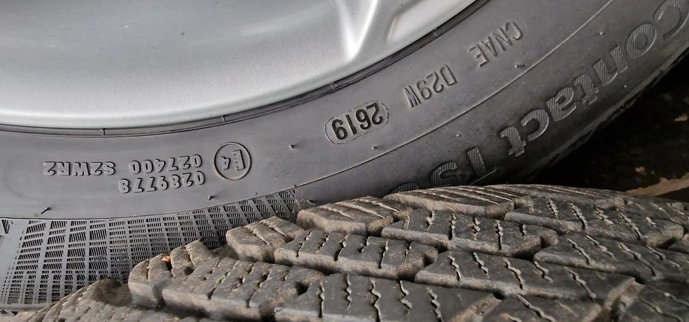 alufelgi+opony continental 195/65 r15 et50 vw golf vi touran  caddy