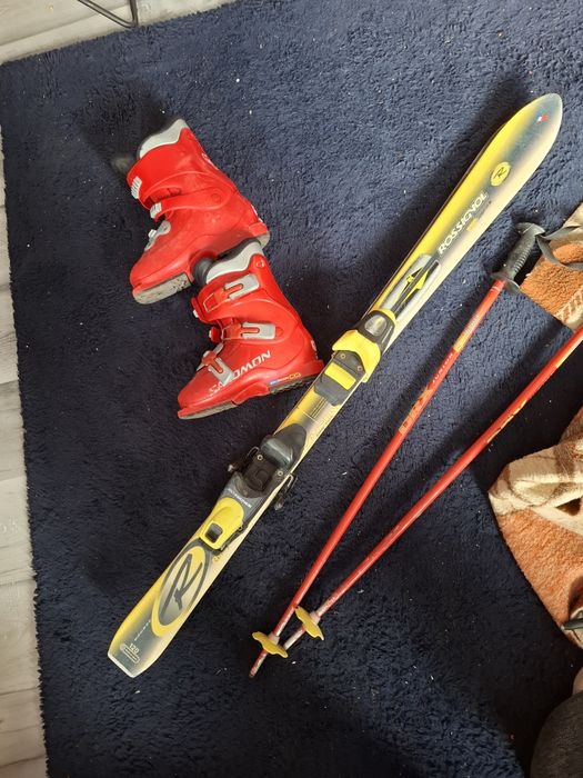Narty 120 cm+ buty+ kijki
