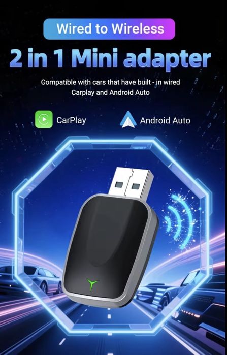 Adapter CarPlay/AndroidAuto  2w1.