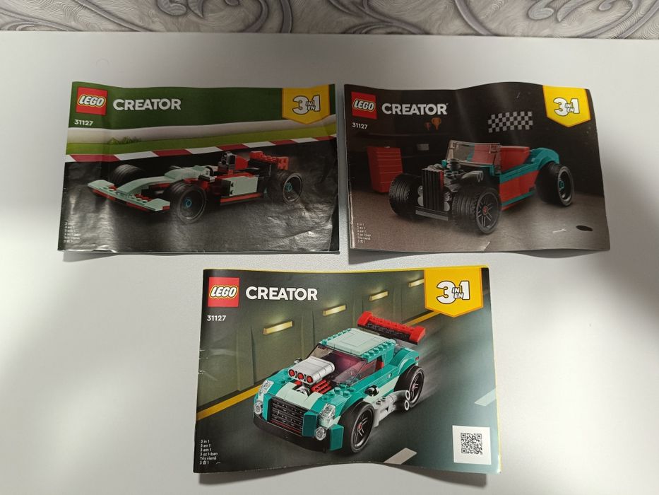 Конструктор Lego Creator 3-in-1 Уличные гонки 258 деталей.