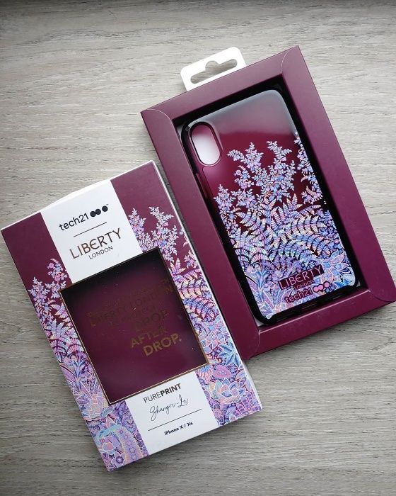 Красивый фирменный Чехол tech21 Liberty London iPhone X / XS Max XR