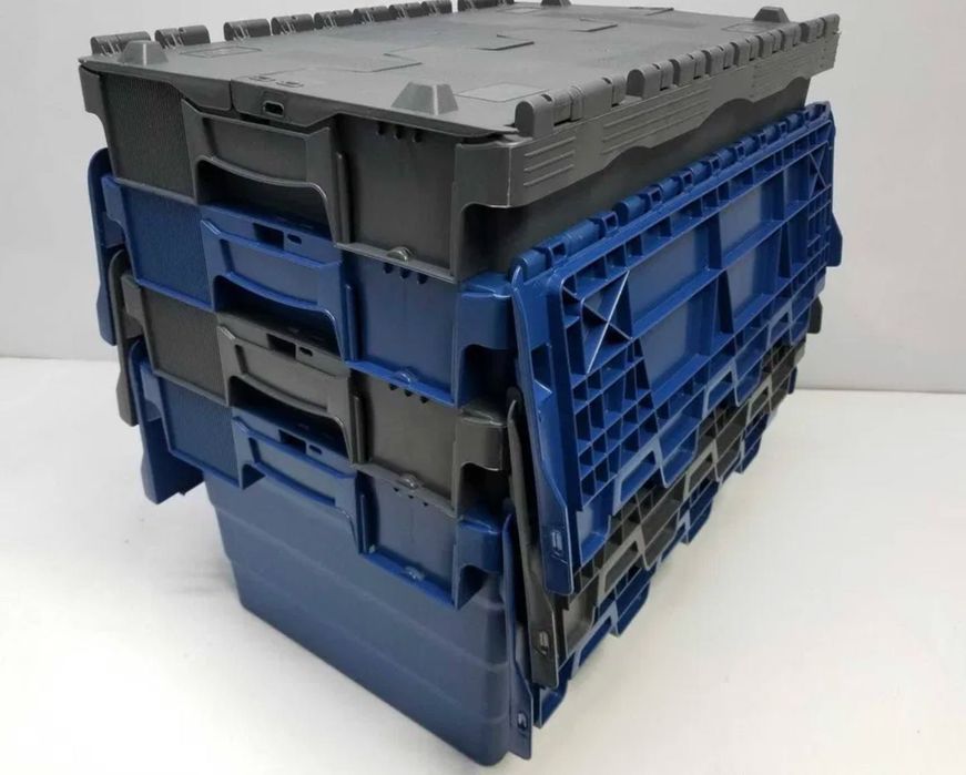 Plastikowy pojemnik z pokrywą 600x400x365 mm