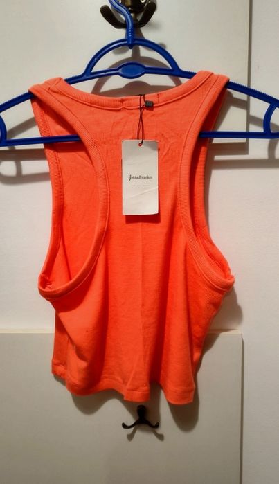 Top /croptop/ nowy/ Stradivarius / Orange/ pomarańczowy/ wiskoza/