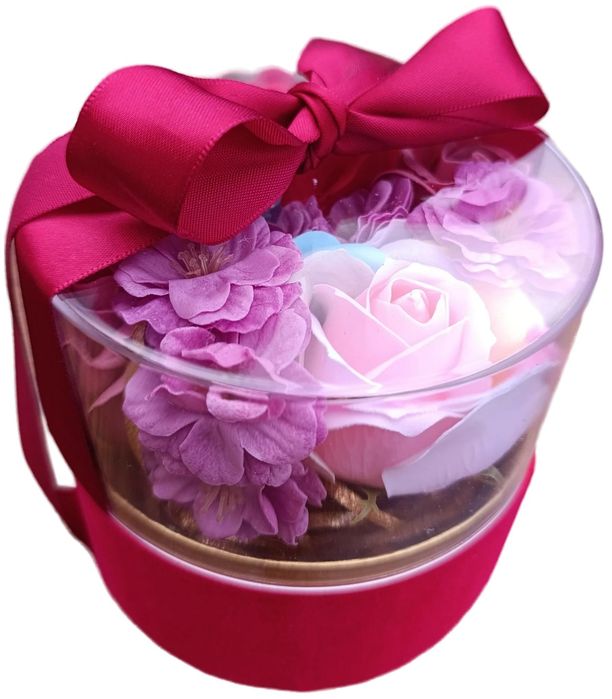 Flower box kwiaty mydlane bukiet prezent róże urodziny dzień matki pudełko