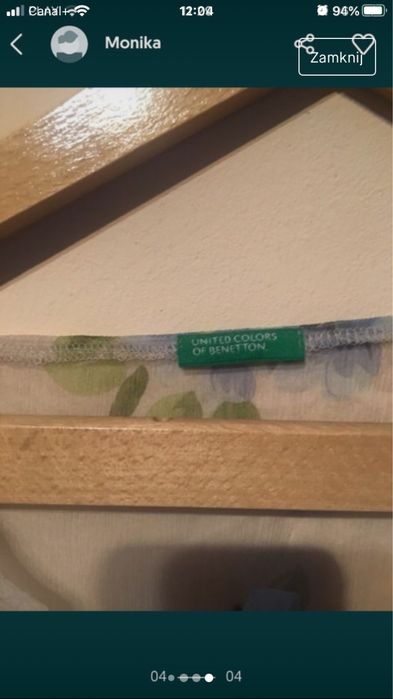 Benetton sexowna przejrzysta bluzeczka r .S/M