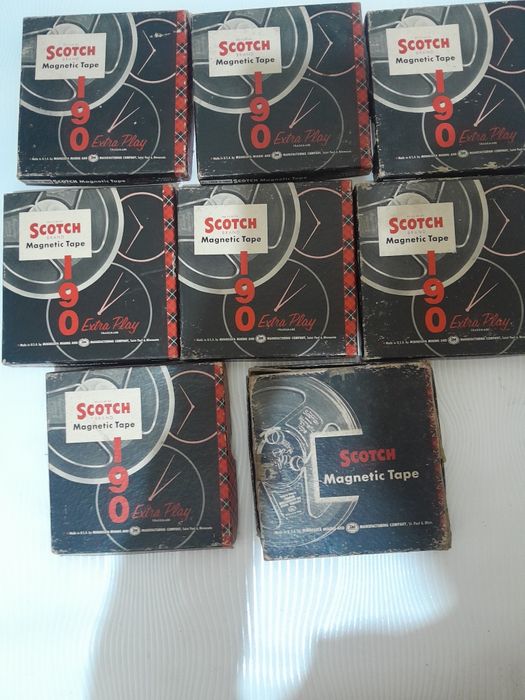 8 fitas scotch magnetic tape 190 extra play