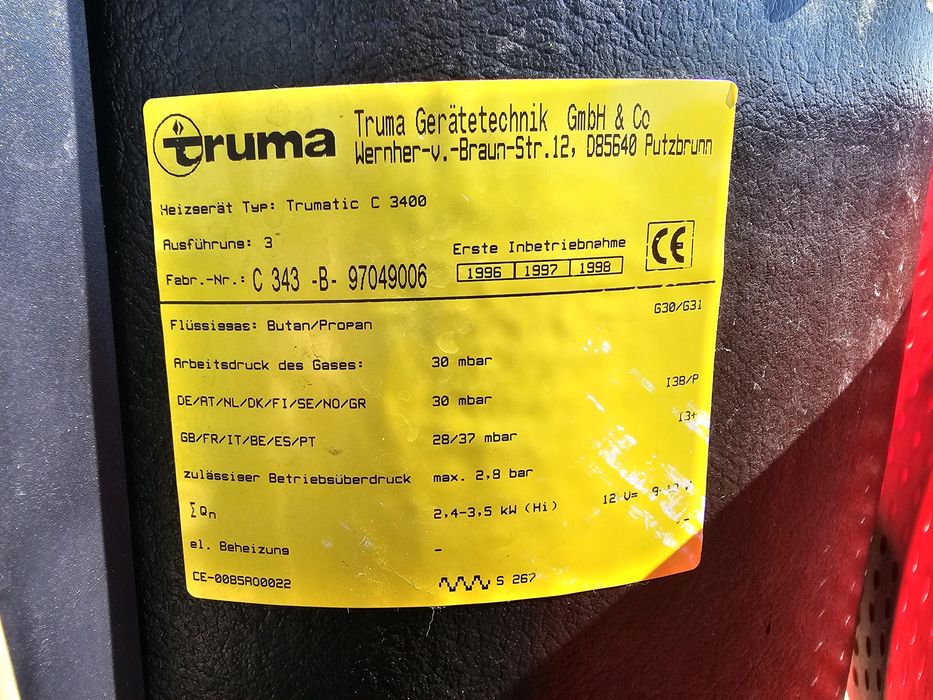 Piec do kampera truma trumatic c3400