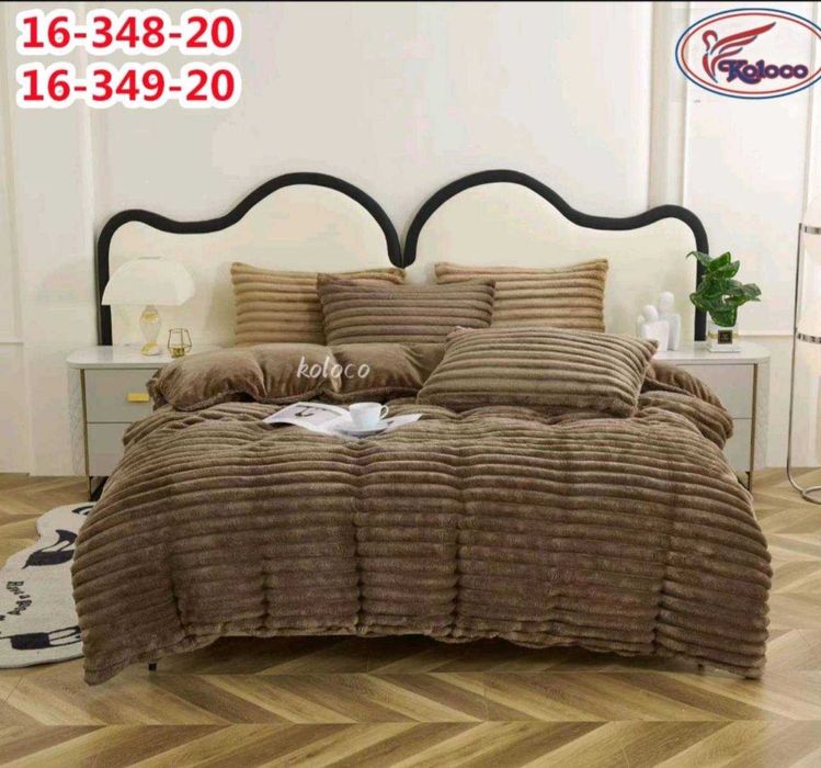Постільна білизна Полуторка та Євро Шарпей Велюр Koloco